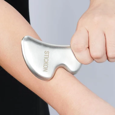 2 in 1 Gua Sha Facial Tools Massage Scraper, Stainless Steel Acupuncture (STICKON-58), view 2