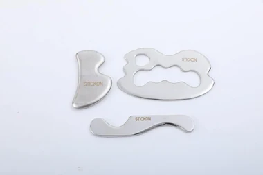 3 in 1 Stainless Stee Gua Sha Set, Scraping Massage Tools Kit & IASTM (STICKON-38), view 2